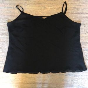 Sheer black cropped tank top